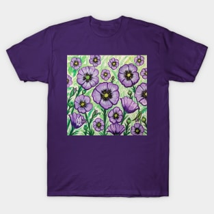 Purple poppies in remembrance of animals that served T-Shirt